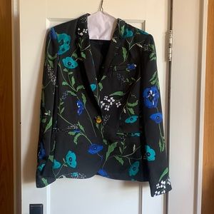 Floral suit jacket blazer